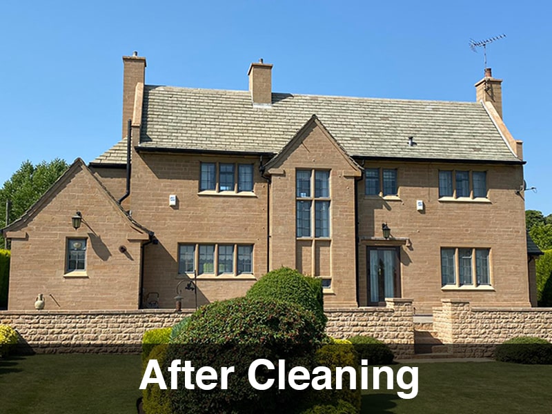 Roof cleaning in linby