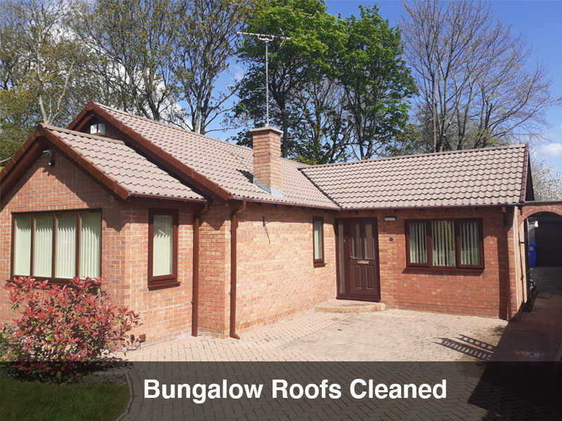 Bungalow roof cleaned