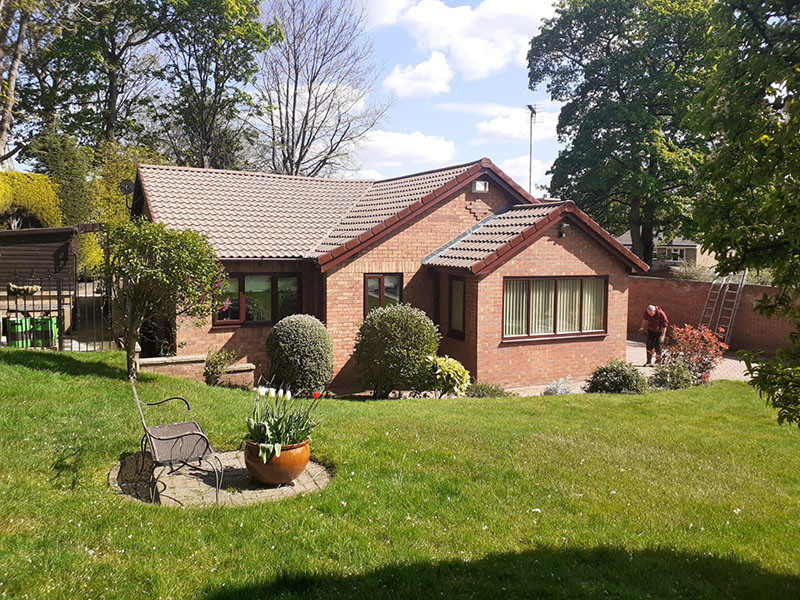 bungalow roof cleaned in sheffield