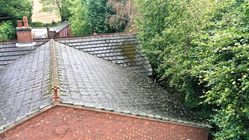 Before Roof cleaning Tamworth in Staffordshire
